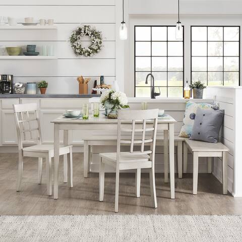Off White Kitchen Dining Room Sets Online At Our Wilmington Ii Rectangular Antique White Breakfast Nook Set By Inspire Q Clic