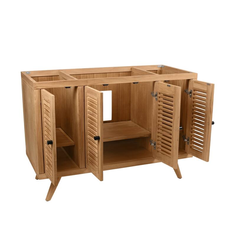 Avanity Harper 48 in. Vanity Only in Natural Teak