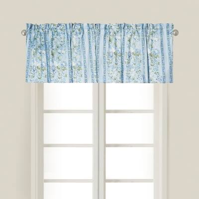Eleanor Cotton Window Curtain Valance Set of 2 - 15.5 x 72