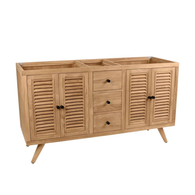 Avanity Harper 60 in. Vanity Only in Natural Teak