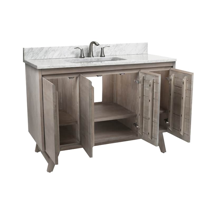 Avanity Coventry 49 in. Vanity Combo with Carrera White Marble Top