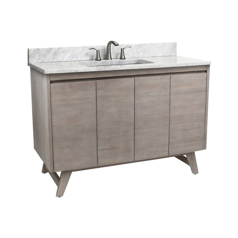 Avanity Coventry 49 in. Vanity Combo with Carrera White Marble Top