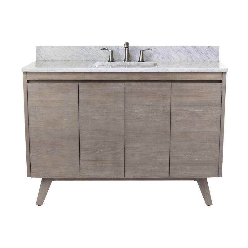 Avanity Coventry 49 in. Vanity Combo with Carrera White Marble Top