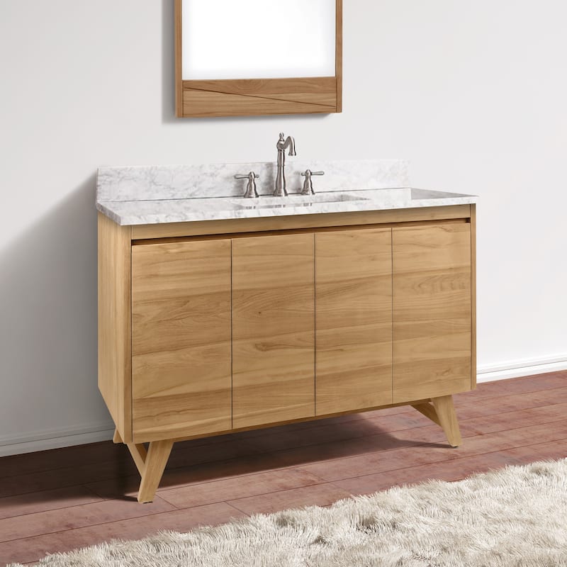 Avanity Coventry 49 in. Vanity Combo with Carrera White Marble Top