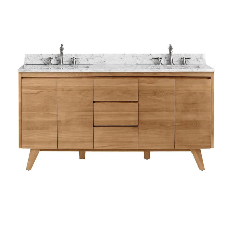 Avanity Coventry 61 in. Vanity Combo with Carrera White Marble Top