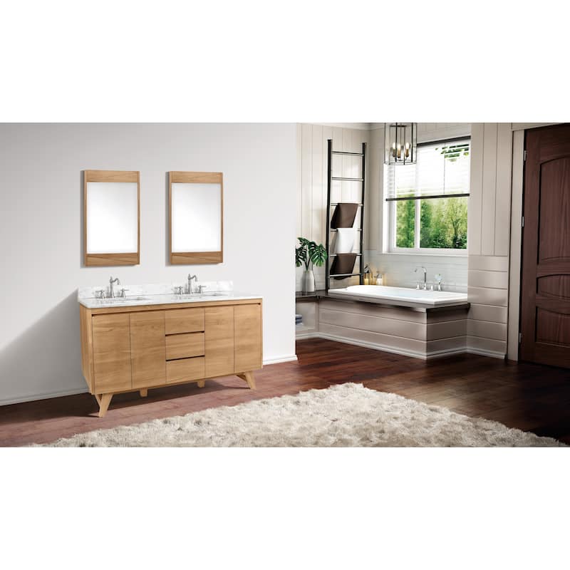 Avanity Coventry 61 in. Vanity Combo with Carrera White Marble Top
