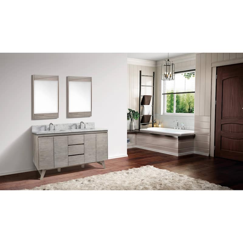 Avanity Coventry 61 in. Vanity Combo with Carrera White Marble Top
