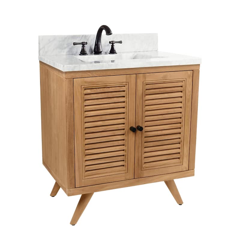 Avanity Harper 31 in. Vanity Combo with Carrara White Marble Top
