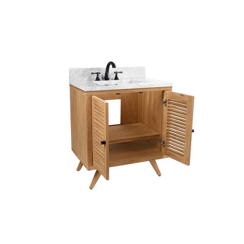 Avanity Harper 31 in. Vanity Combo with Carrara White Marble Top