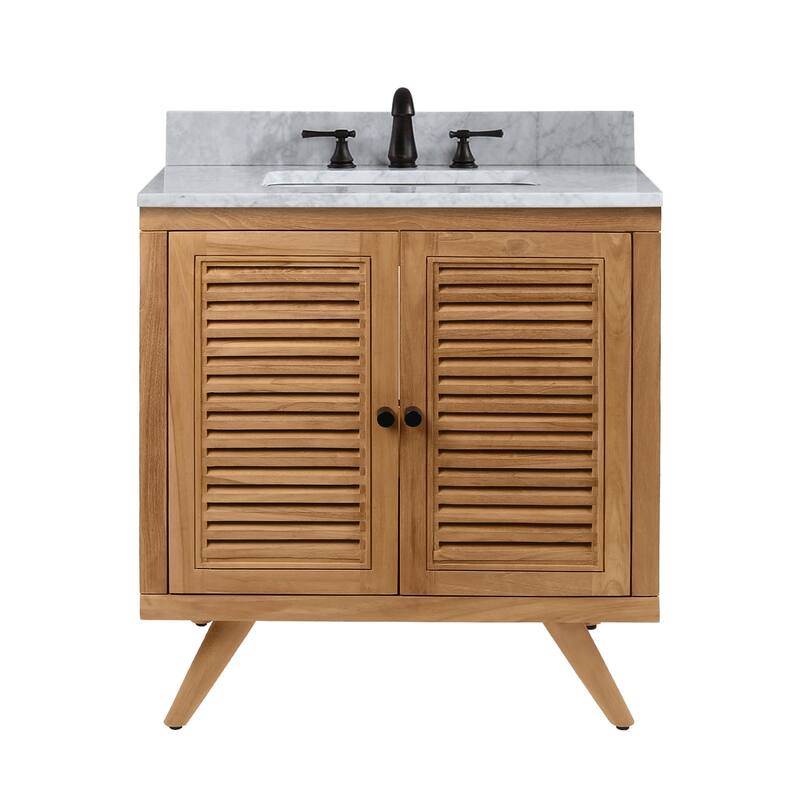 Avanity Harper 31 in. Vanity Combo with Carrara White Marble Top