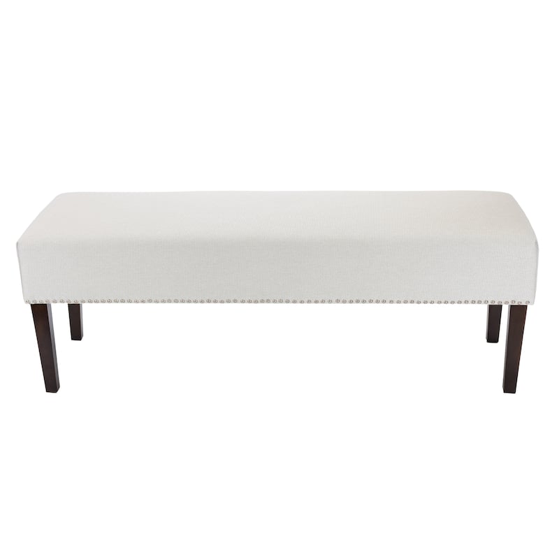DIANE Corona Platinum Upholstered Nail Trim Edging Long Bench