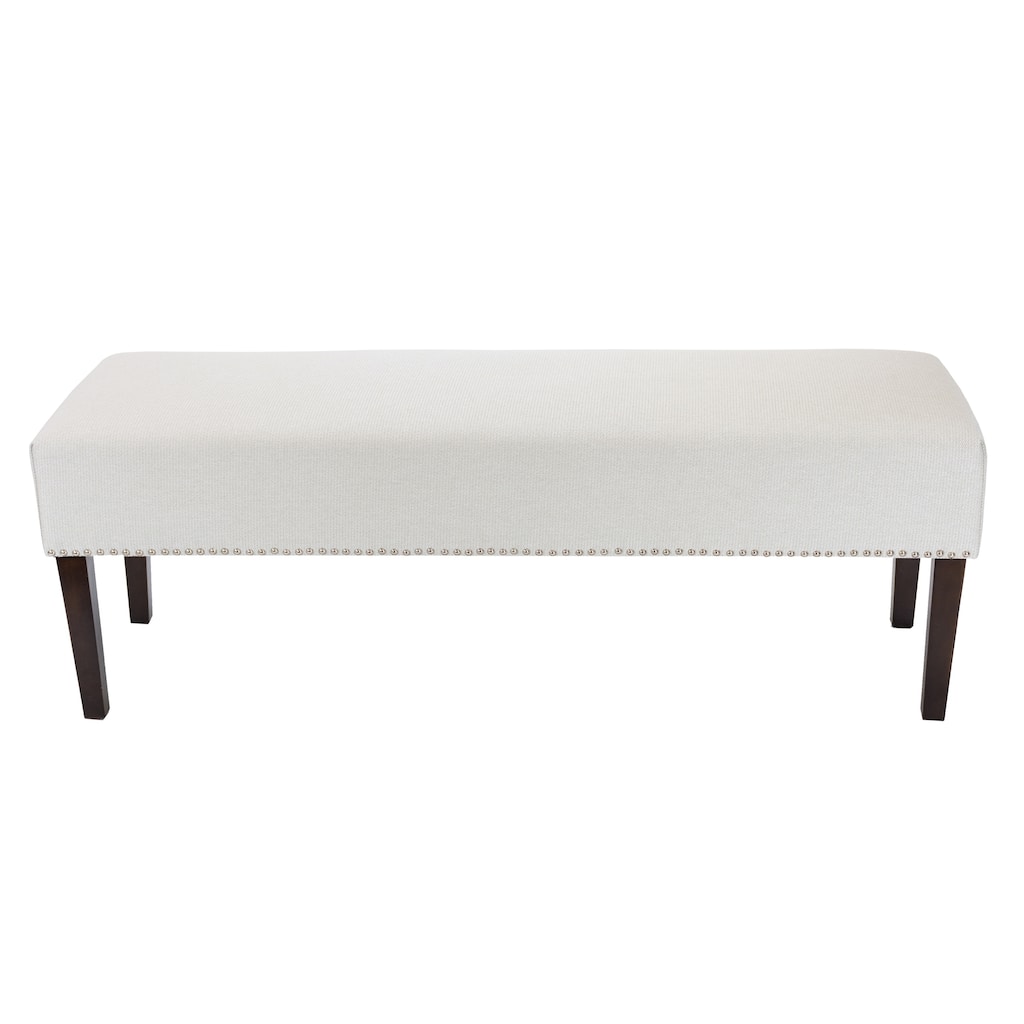 DIANE Corona Platinum Upholstered Nail Trim Edging Long Bench