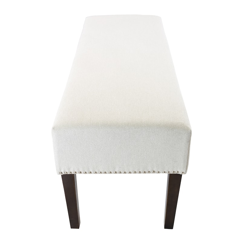 DIANE Corona Platinum Upholstered Nail Trim Edging Long Bench