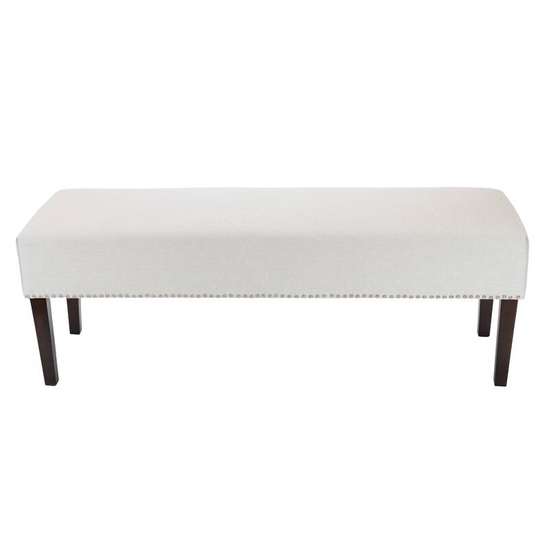 DIANE Corona Platinum Upholstered Nail Trim Edging Long Bench