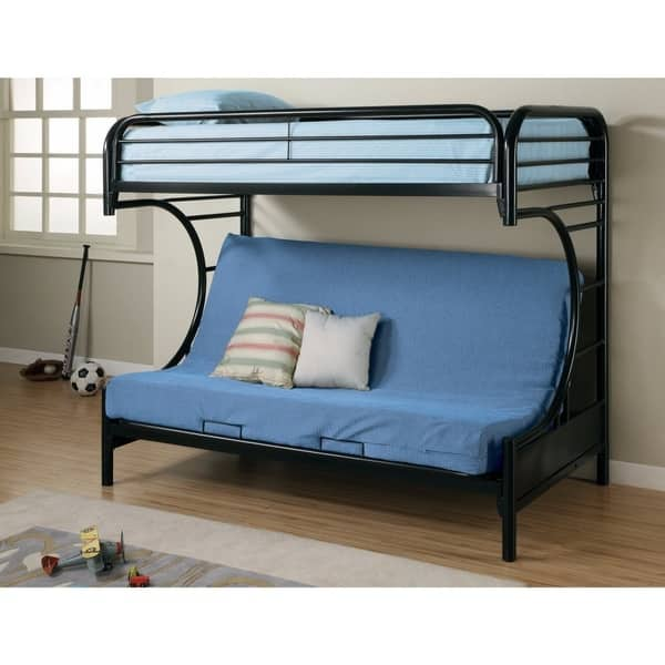 Shop Black Friday Deals On Casual Style Twin Over Futon Bunk Bed Black On Sale Overstock 21836535