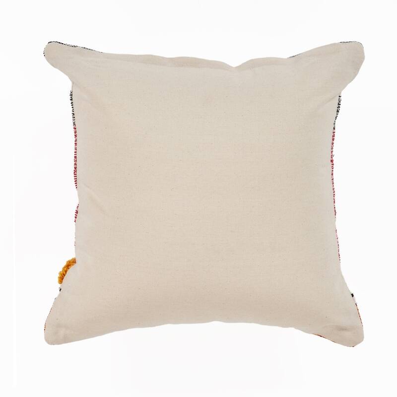 Sevita Multi-Lined Natural Cotton Throw Pillow 18 inch