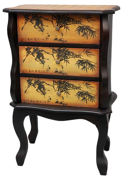 Handmade Bamboo Design Three-drawer Cabinet (China)