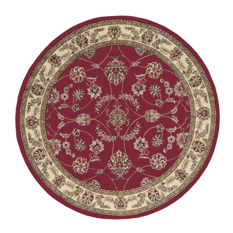 Admire Home Living Artisan Traditional Oriental Scroll Pattern Area Rug