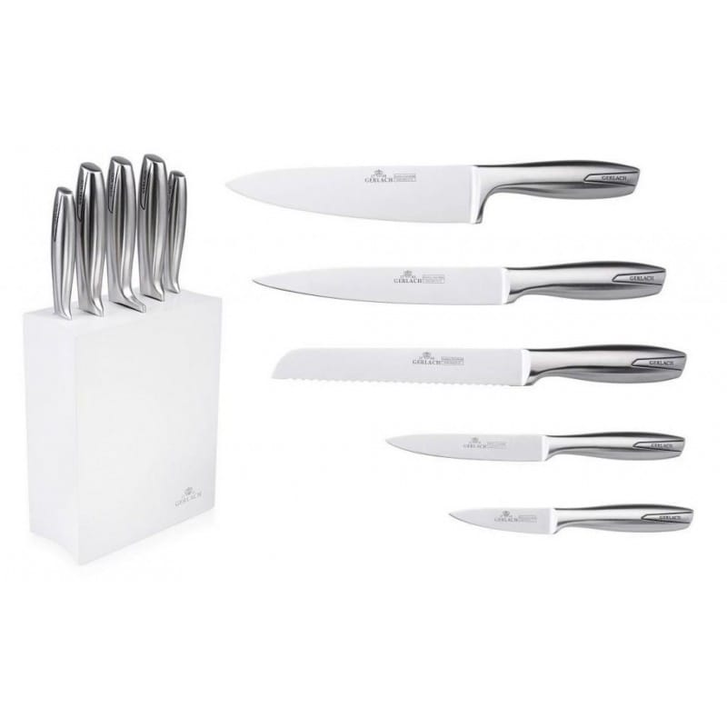 Modern 6 Piece Knife Block Set 21850371 Modern 6 Piece Knife Block Set