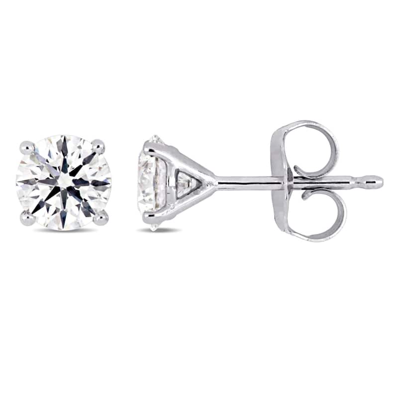 Miadora Signature Collection 14k White Gold 1ct TDW Diamond Solitaire Martini-Style Stud Earrings
