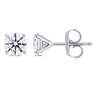 Miadora Signature Collection 14k White Gold 1ct TDW Diamond Solitaire Martini-Style Stud Earrings