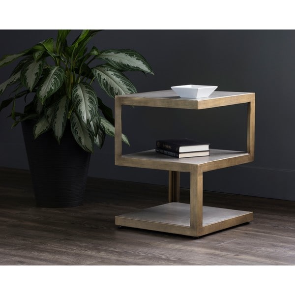 Solterra Rubix Grey End Table