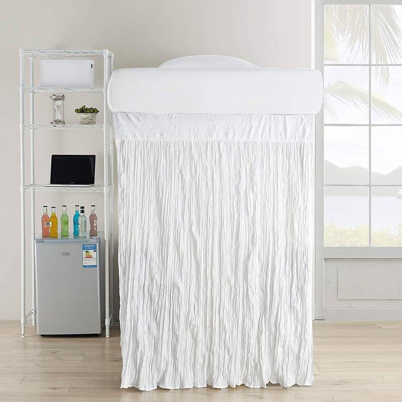 Crinkle Extended Twin XL 60-inch Drop 3 Panel Bed Skirt