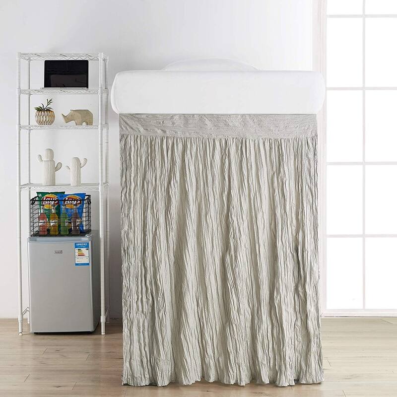 Crinkle Extended Twin XL 60-inch Drop 3 Panel Bed Skirt