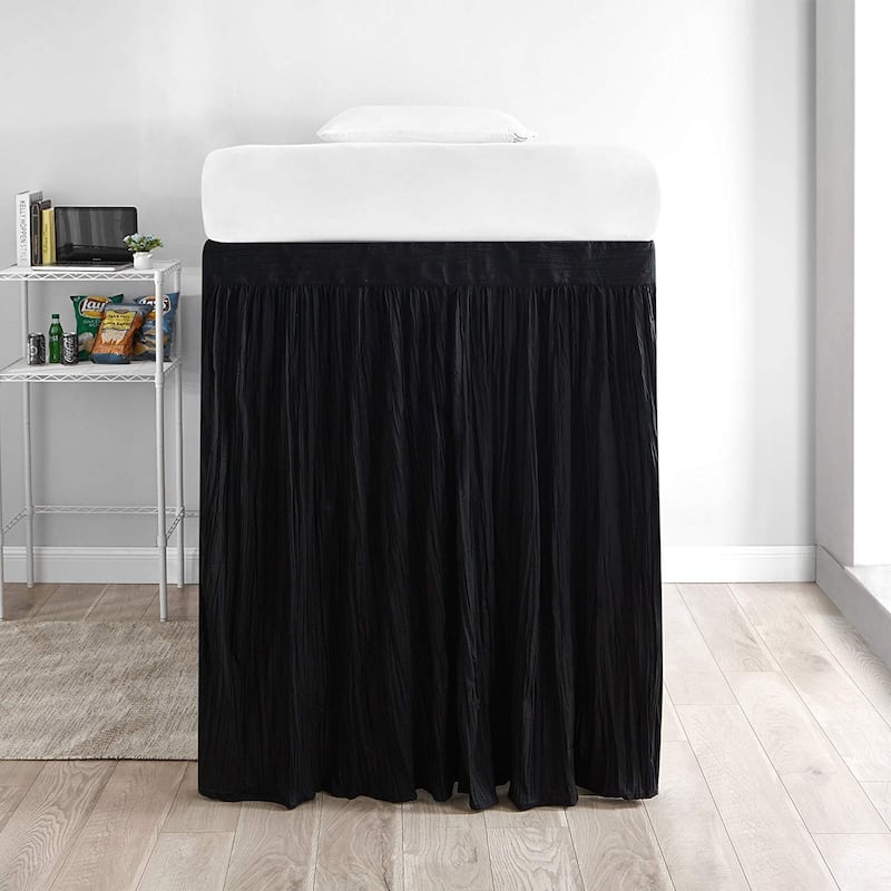 Crinkle Extended Twin XL 60-inch Drop 3 Panel Bed Skirt