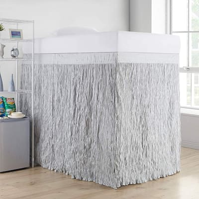 Crinkle Extended Twin XL 60-inch Drop 3 Panel Bed Skirt