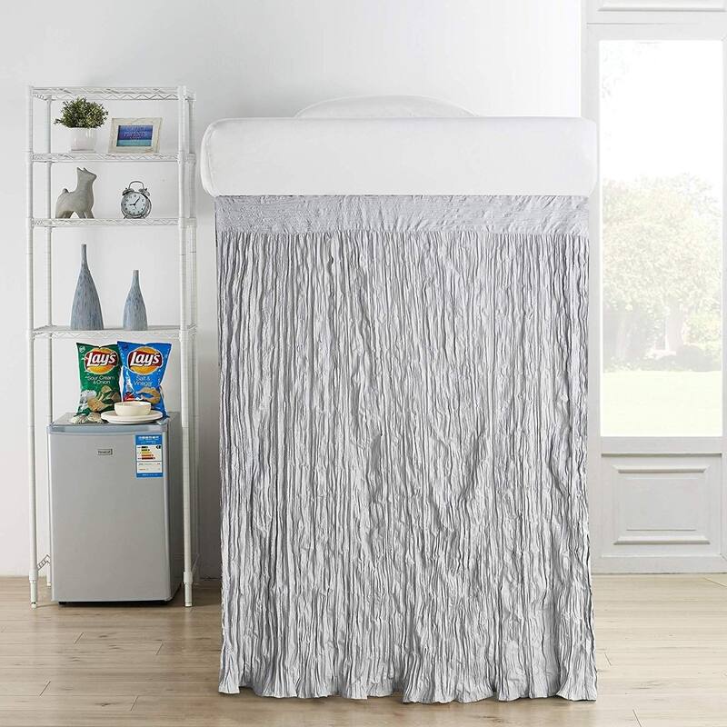 Crinkle Extended Twin XL 60-inch Drop 3 Panel Bed Skirt