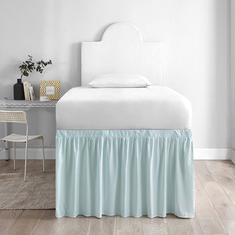 Twin XL 30-inch Drop 3 Panel Bed Skirt - hint of mint - 3 Panels
