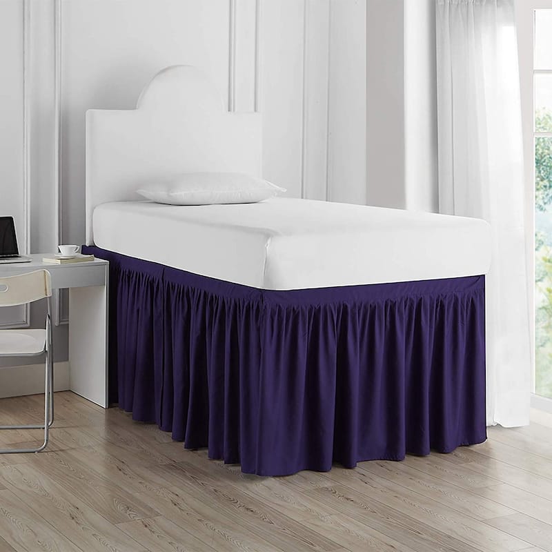 Twin XL 30-inch Drop 3 Panel Bed Skirt - purple reign - 3 Panels