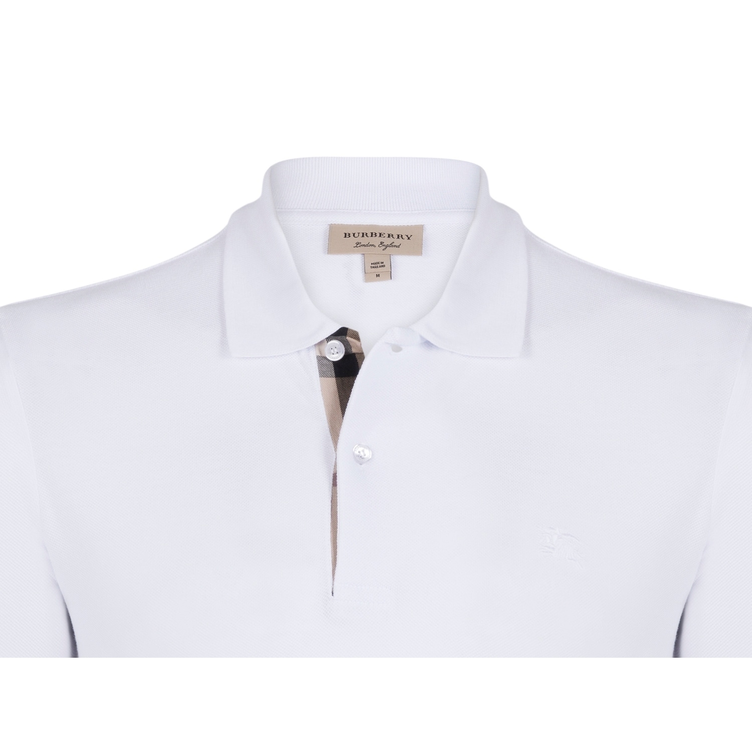 burberry polo shirt mens white