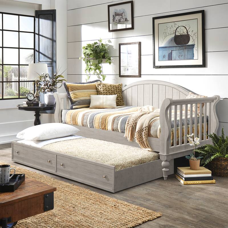 Wallace Traditional Wood Slat Daybed and Trundle by iNSPIRE Q Classic