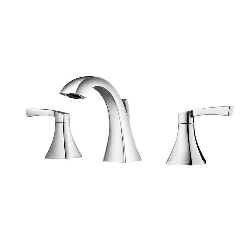 Abbie Two-Handle 8-Inch Widespread Bathroom Faucet - Polished chrome