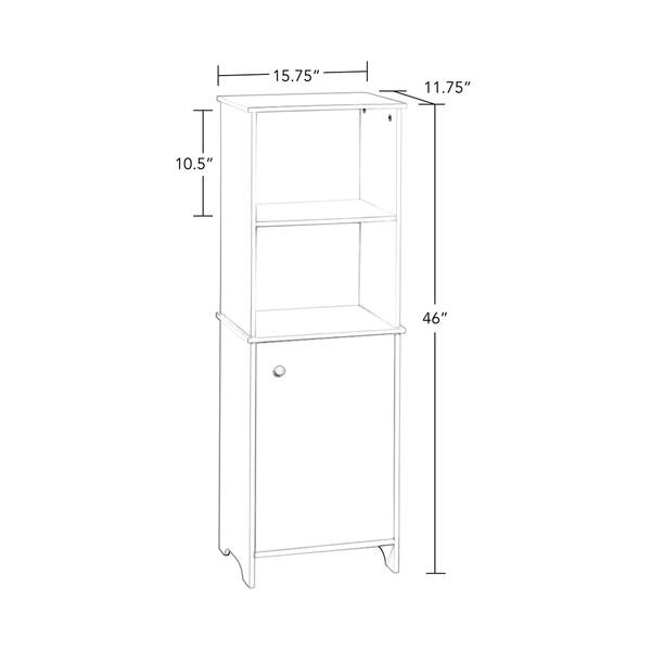Medford Collection 15.75 in. W x 11.75 in. D x 46 in. H Tall Floor Cabinet in White Medford Collection 15.75 in. W x 11.75 in. D x 46 in. H Tall Floor Cabinet in White