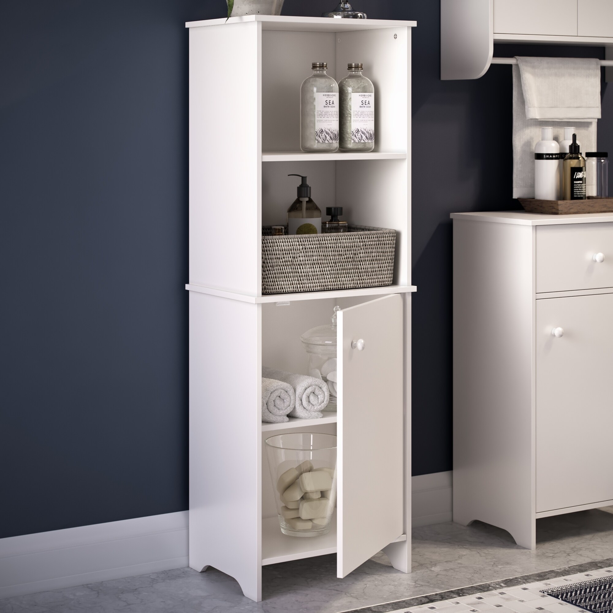 Shop Riverridge Medford Collection Tall Floor Cabinet White