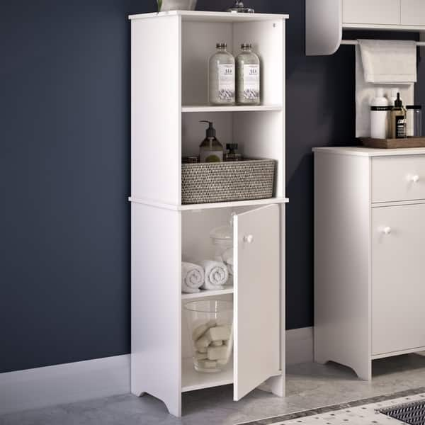 shop riverridge medford collection tall floor cabinet - white - on