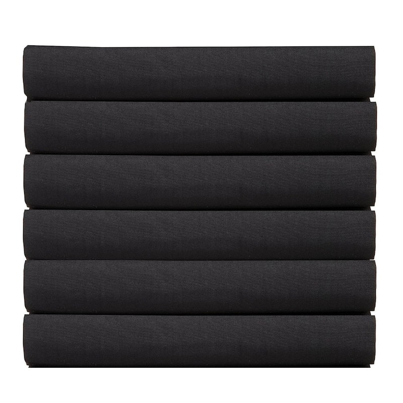 Elegant Comfort Wrinkle-Free (6-PACK) Luxury Fitted Sheets! - Queen - Black