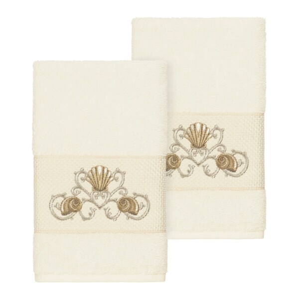 Authentic Hotel and Spa Turkish Cotton Shells Embroidered Cream 2