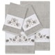preview thumbnail 1 of 3, Authentic Hotel and Spa Turkish Cotton Shells Embroidered Light Grey 4-piece Towel Set