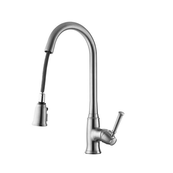 Bayberry Single Lever Pull Out Kitchen Faucet Satin Bayberry Single Lever Pull Out Kitchen Faucet Satin