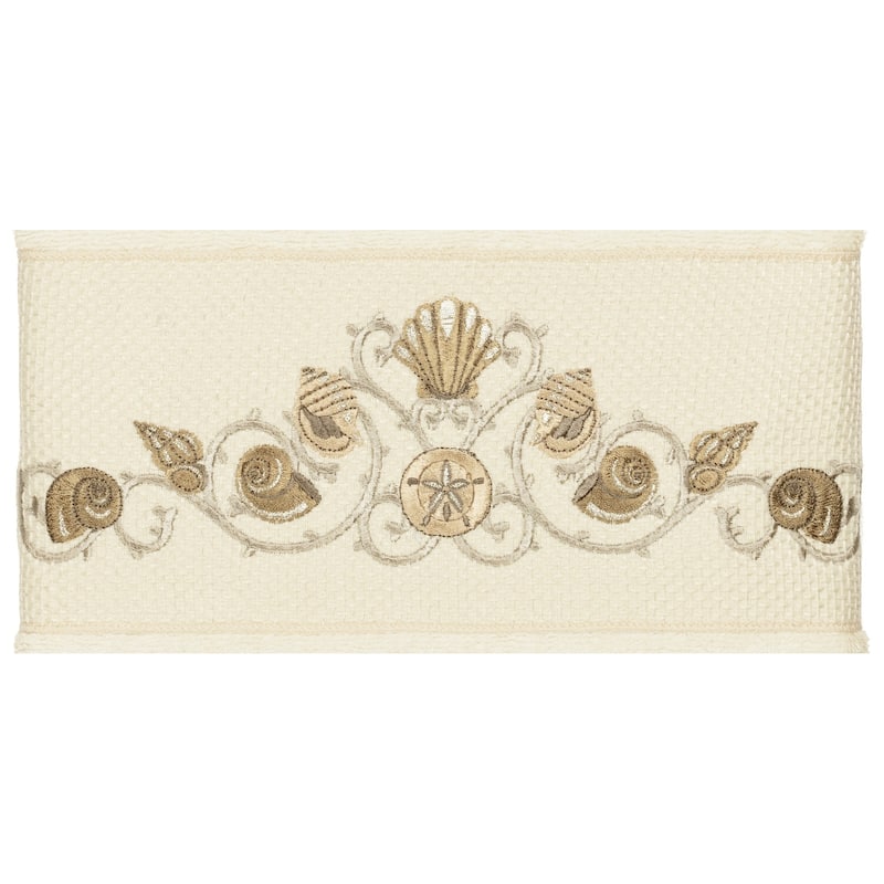Authentic Hotel and Spa Turkish Cotton Shells Embroidered Cream 3-piece Towel Set