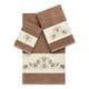 preview thumbnail 1 of 5, Authentic Hotel and Spa Turkish Cotton Shells Embroidered Latte Brown 3-piece Towel Set