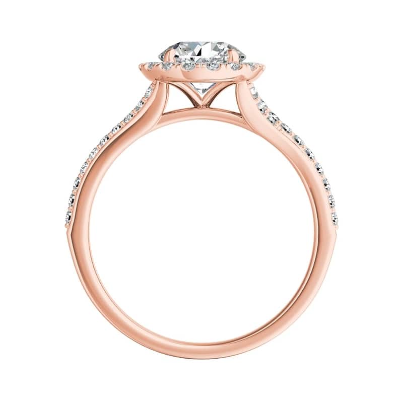 Auriya 14k Gold 2 1/2ct Moissanite Halo Diamond Engagement Ring 1/3ctw
