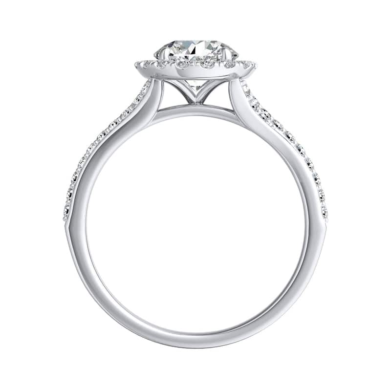 Auriya 14k Gold 2 1/2ct Moissanite Halo Diamond Engagement Ring 1/3ctw