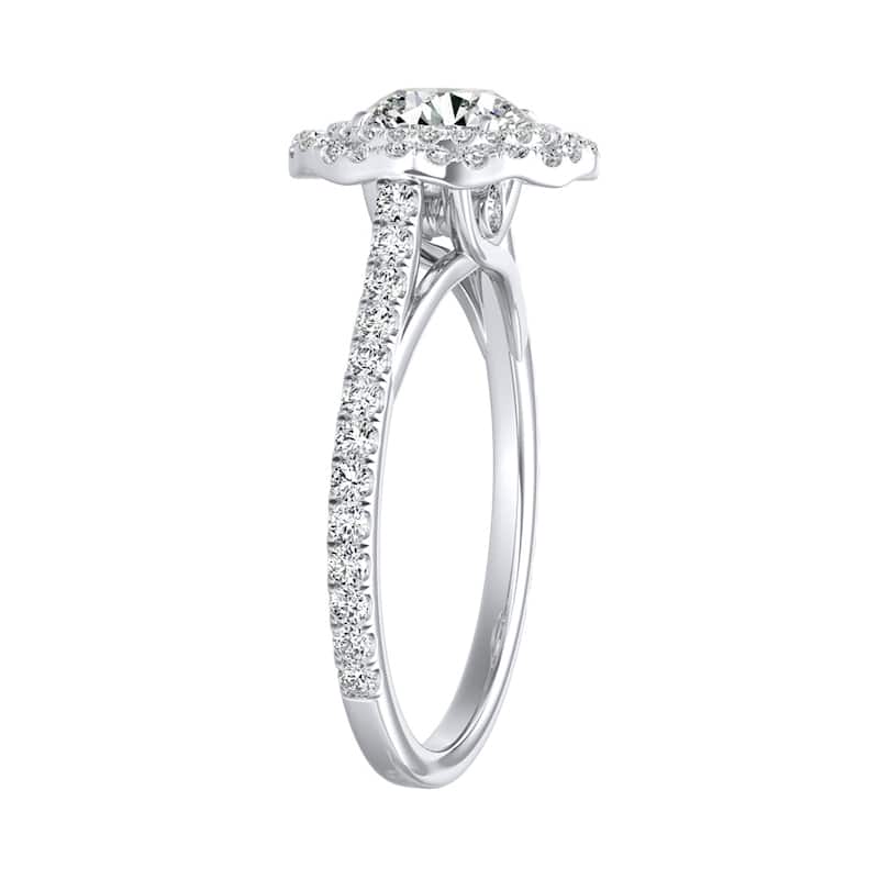 Auriya 14k Gold 2 1/2ct Moissanite Halo Diamond Engagement Ring 1/2ctw