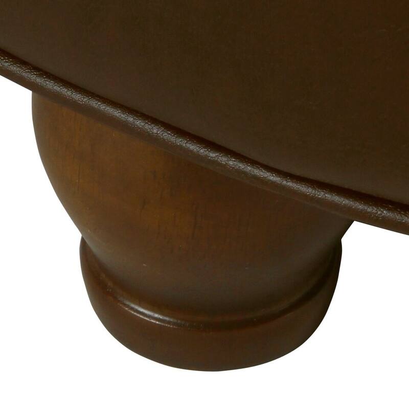 Copper Grove Lamentin Tufted Faux Leather Round Storage Ottoman