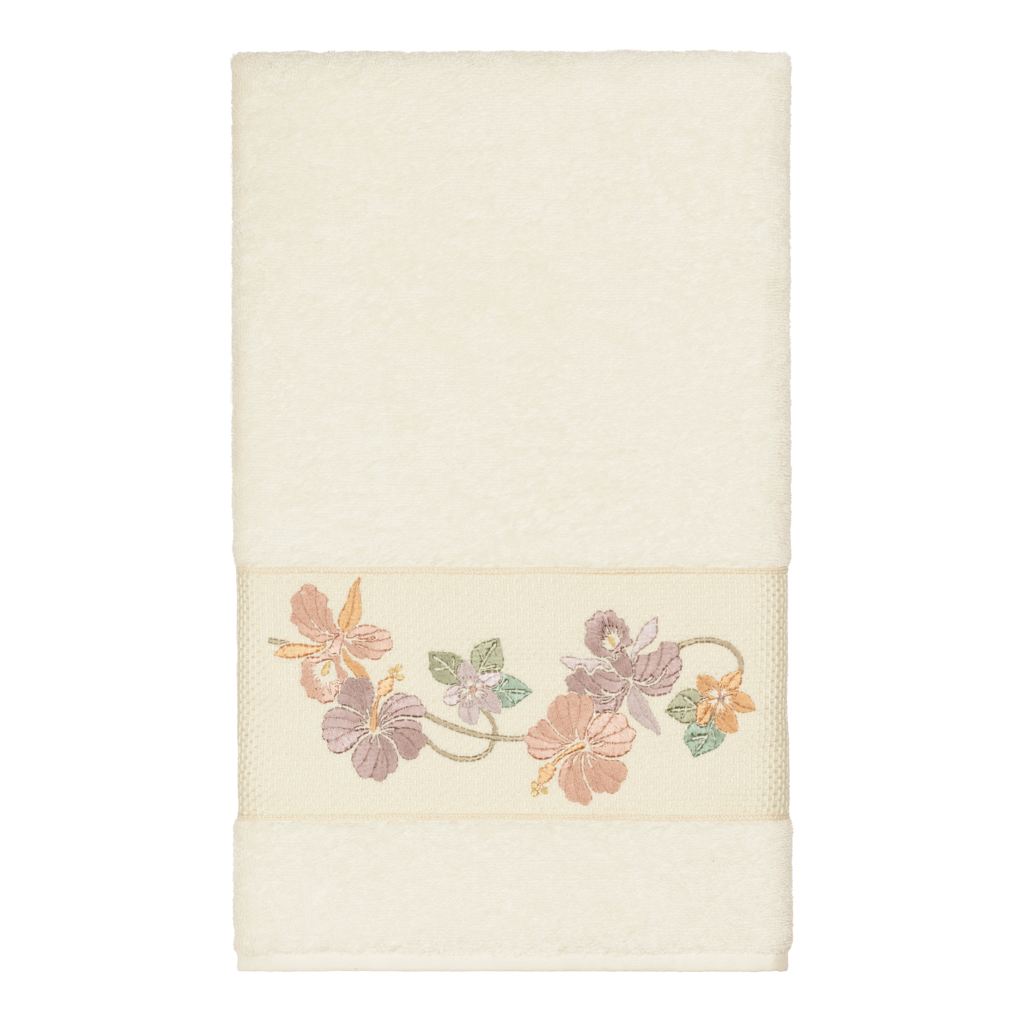 Rosefan Embroidered Bath Towels